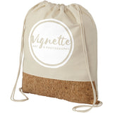 Woods 150 g/m² cotton and cork drawstring backpack 5L