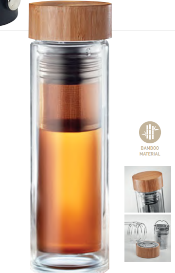 Glass and Bamboo Flask