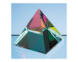 Colchester 5cm Coloured Optical Crystal 4 Sided Pyramids