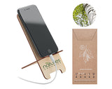 Eco Friendly Wood Phone Stand with Birch Seeds