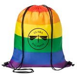 Recycled Rainbow Drawstring Bag