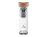 Stockholm 400ml Double Wall Glass Water Bottle With Infuser