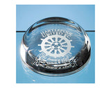 Warwick 9cm Optical Crystal Flat Top Dome Paperweights