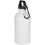 Oregon 400 ml sublimation RCS recycled single wall stainless steel water bottle with carabiner