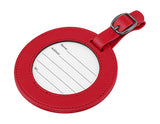 Voyager Round PU Luggage Tags With Window