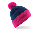 Beechfield Snowstar Two Tone Bobble Hat Beanie