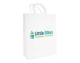 Brookvale Large Twist Handled Recyclable Paper Bags - White
