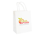 Brookvale Medium Twist Handled Recyclable Paper Bags - White