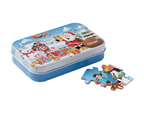 Santa Claus Christmas Jigsaw Puzzle Tins
