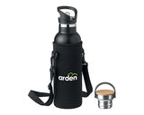 Detroit 700ml Insulated Stainless Steel Water Bottle With Interchangeable Cap