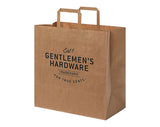 Leyburn Extra Large Kraft Paper Flat Handled Recycled Paper Bags - Natural