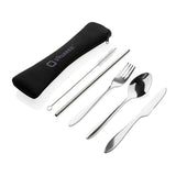 Stainless Steel 4‑Piece Reusable Cutlery Set
