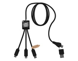 SCX Design C45 5-in-1 Recycled Light Up Data Transfer Charging Cables